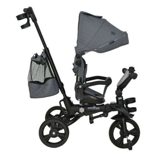 BEBE STARS ΠΑΙΔΙΚΟ ΤΡΙΚΥΚΛΟ ΠΟΔΗΛΑΤΑΚΙ 360 AVIATOR 5IN1 GREY 819-186