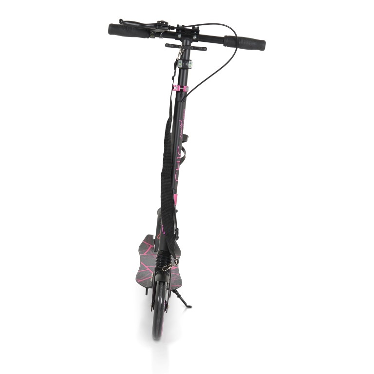 Αναδιπλούμενο αλουμινένιο kick scooter με πίσω δισκόφρενο.