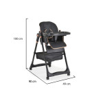 Η φωτογραφία δείχνει Καρεκλάκι Φαγητού Moni LindoΣετ παιδικό καρεκλάκι,σαλιάρα σιλικόνης,κουτάλι και πιρούνι,μαξιλάρι PU,4 ρόδες με πώματα,δίσκος τροφοδοσίας 2 στρώσεων,4 θέσεις του δίσκου τροφοδοσίας,3 θέσεις πλάτης, 5 θέσεις ύψους,3 θέσεις γωνίας στήριγμα ποδιών,μαξιλαράκια ώμων,σύστημα συγκράτηση