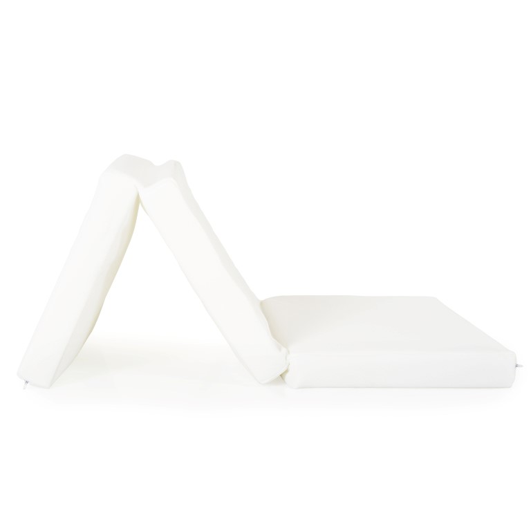 Η φωτογραφία δείχνει Το αναδιπλούμενο στρώμα Snooze Pure είναι βολικό, εύκολο στη μεταφορά και διαθέτει αφαιρούμενη θήκη για εύκολο πλύσιμο και περιποίηση.