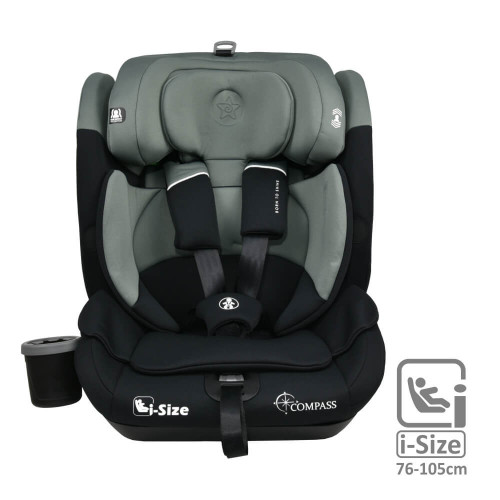BEBE STARS ΚΑΘΙΣΜΑ ΑΥΤΟΚΙΝΗΤΟΥ COMPASS ISOFIX I-SIZE 76-150cm OLIVE 935-176
