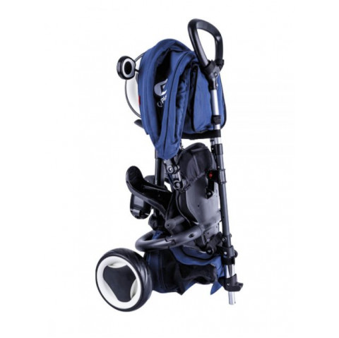 Η φωτογραφία δείχνει Qplay Rito Plus Eva Αναδιπλούμενο Τρίκυκλο Ποδηλατάκι 10 - 72 μηνών BlackΤρίκυκλο ποδήλατο που ακολουθεί την ανάπτυξη του παιδιού από 10 έως 72 μηνώνΡυθμιζόμενο καθ’ ύψος τιμόνι γονέαΑναδιπλούμενο – αφαιρούμενο σκίαστρο με UV προστασία UPF 50+Πλάτη καθίσματος με 2 θέσεις ανάκλισ