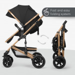 Πολυκαρότσι της εταιρείας Kikka Boo κατασκευασμένο απο πολυτελή υφάσματα και σκελετό αλουμινίου με ανοξείδωτη επίστρωση.