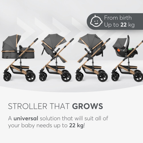 KIKKA BOO ΠΟΛΥΚΑΡΟΤΣΙ ΜΕΤΑΤΡΕΠΟΜΕΝΟ ΜΕ ΚΑΘΙΣΜΑ ΑΥΤΟΚΙΝΗΤΟΥ 3 ΣΕ 1 AMAIA DARK GREY 2024 31001010244