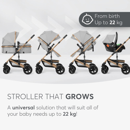 KIKKA BOO ΠΟΛΥΚΑΡΟΤΣΙ ΜΕΤΑΤΡΕΠΟΜΕΝΟ ΜΕ ΚΑΘΙΣΜΑ ΑΥΤΟΚΙΝΗΤΟΥ 3 ΣΕ 1 AMAIA LIGHT GREY 2024 31001010245