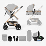 Η φωτογραφία δείχνει Πολυκαρότσι της εταιρείας Kikka Boo κατασκευασμένο απο πολυτελή υφάσματα και σκελετό αλουμινίου με ανοξείδωτη επίστρωση.