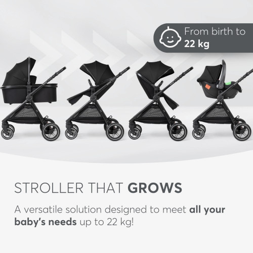 KIKKA BOO ΠΟΛΥΚΑΡΟΤΣΙ 3 ΣΕ 1 ΜΕ ΚΑΛΑΘΟΥΝΑ ΚΑΙ ΚΑΘΙΣΜΑ ΑΥΤΟΚΙΝΗΤΟΥ AVA BLACK 31001010065