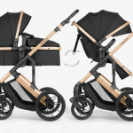 Καρότσι 3 σε 1 της εταιρείας Kikka Boo με ελαφρύ ατσάλινο σκελετό και εύκολο μετρατρέψιμο κάθισμα σε καλαθούνα.