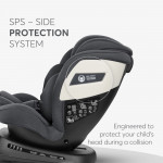 i-SIZE (40-150 cm)Κατάλληλη φορά προς τα πίσω από 40 έως 105 cmΚατάλληλη φορά προς τα εμπρός από 76 έως 150 cm4 θέσεις ανάκλισης καθίσματος προς τα εμπρός και 1 θέση ανάκλισης καθίσματος με όψη προς τα πίσωΠεριστροφή 360 μοιρών του καθίσματοςTop tether Κορυφαίος ιμάντας πρόσδεσης για επιπλέον ασφάλε