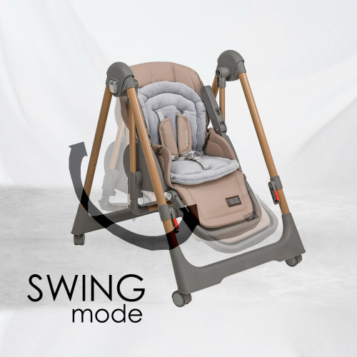 BEBE STARS ΚΑΡΕΚΛΑΚΙ ΦΑΓΗΤΟΥ-ΚΟΥΝΙΑ 2 ΣΕ 1 NUOVO MOCHA 867-182