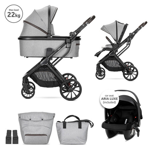 LORELLI ΠΟΛΥΚΑΡΟΤΣΙ ΑΝΤΙΣΤΡΕΨΙΜΟ ΜΕ ΚΑΛΑΘΟΥΝΑ 3 ΣΕ 1 ΜΕ ΚΑΘΙΣΜΑ GLORY GREY 10021822506-3