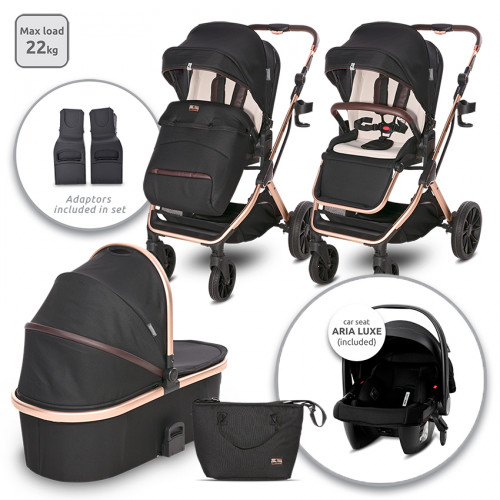 LORELLI ΠΟΛΥΚΑΡΟΤΣΙ ΜΕ ΚΑΘΙΣΜΑ ΑΥΤΟΚΙΝΗΤΟΥ ΚΑΙ ΚΑΛΑΘΟΥΝΑ 3 ΣΕ 1 GLORY BLACK DIAMONDS 10021822304A-3