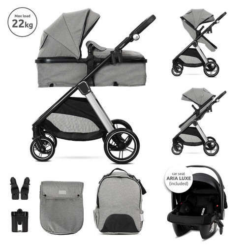 LORELLI ΠΟΛΥΚΑΡΟΤΣΙ ΜΕΤΑΤΡΕΠΟΜΕΝΟ 3 ΣΕ 1 ΜΕ ΚΑΘΙΣΜΑ ASPEN GREY 10022062506-3