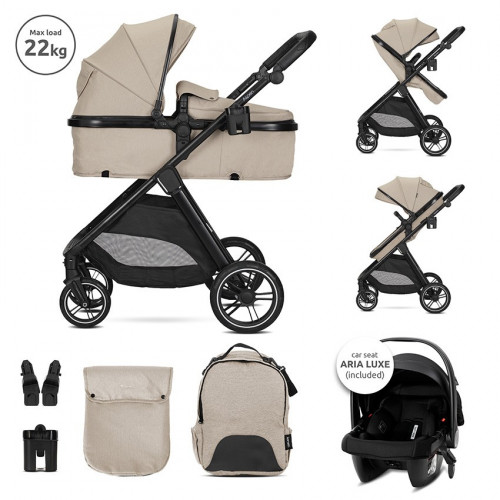 LORELLI ΠΟΛΥΚΑΡΟΤΣΙ ΜΕΤΑΤΡΕΠΟΜΕΝΟ 3 ΣΕ 1 ΜΕ ΚΑΘΙΣΜΑ ASPEN BEIGE 10022062521-3