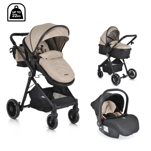 MONI ΚΑΡΟΤΣΙ ΜΕΤΑΤΡΕΠΟΜΕΝΟ ΣΕ ΚΑΛΑΘΟΥΝΑ ΜΕ ΚΑΘΙΣΜΑ ΑΥΤΟΚΙΝΗΤΟΥ 3 ΣΕ 1 RIO KHAKI 3800146236304-3