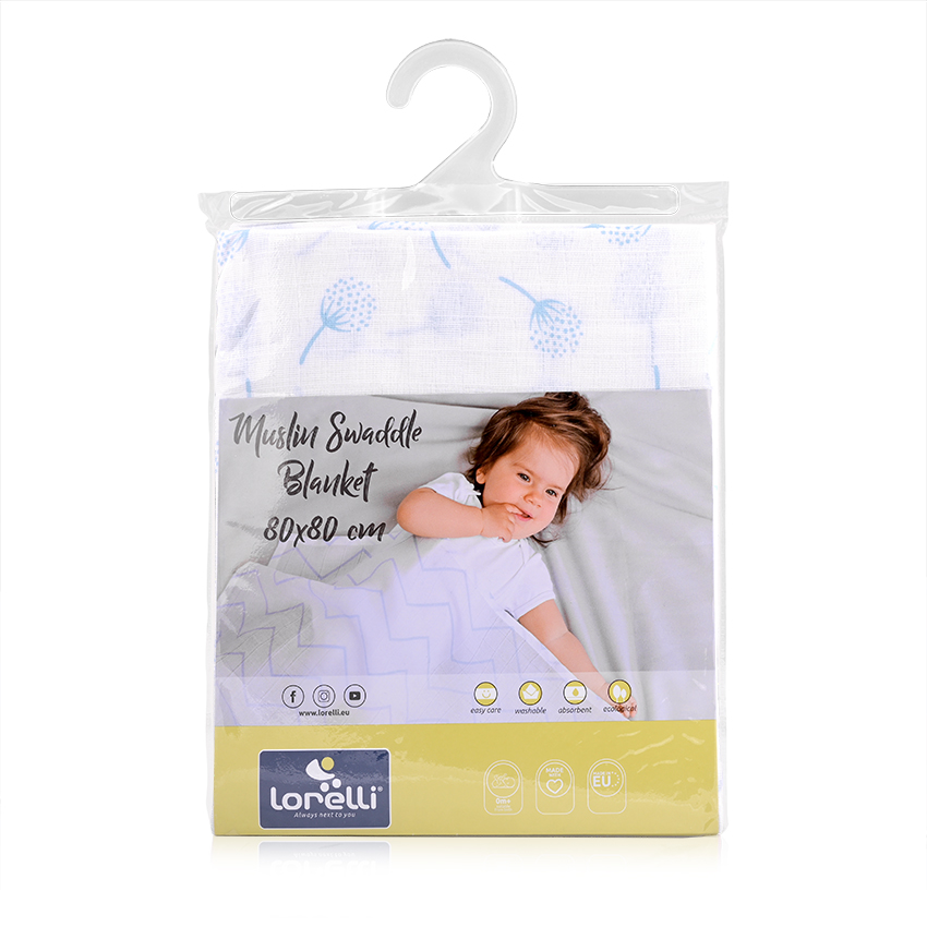Βρεφική πάνα φασκιώματος από ύφασμα μουσελίνας της εταιρείας LorelliΕίναι κατασκευασμένη απο 100% βαμβακερό ύφασμα με μαλακή υφήΔιαστάσεις: 80/80 cmΔιατίθεται σε ποικιλία χρωμάτων