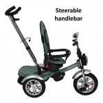 Η φωτογραφία δείχνει Το ποδήλατο  Chopper Black 6 in 1 της Bebe Stars έχει σχεδιαστεί για μωρά από 9 μηνών και παρέχει ομαλή οδήγηση για τη μετάβαση από τη λειτουργία του καροτσιού σε αυτή του ποδηλάτου.