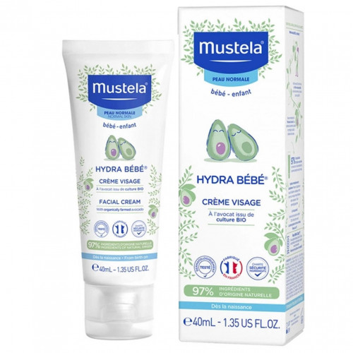 Mustela Bebe Hydra Κρέμα Ενυδάτωσης Προσώπου Για Κανονικό Δέρμα 40ml 3504105035969