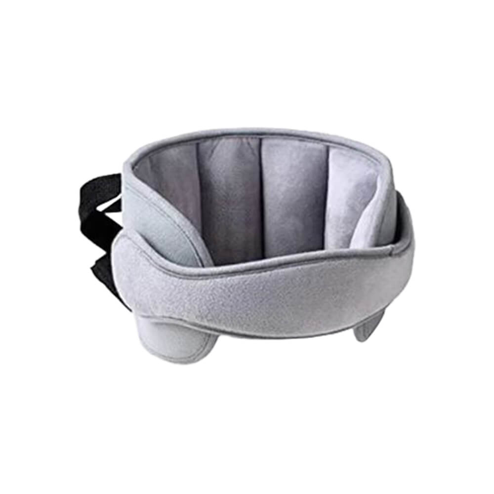 Η φωτογραφία δείχνει Στήριγμα κεφαλής παιδικού καθίσματος αυτοκινήτου, σχεδιασμένο για να κρατά το κεφάλι ενός παιδιού σε άνετη και ασφαλή θέση ενώ κάθεται, εμποδίζοντας το κεφάλι του να πέσει προς τα εμπρός κατά τη διάρκεια του ύπνου και εξασφαλίζοντας μια ασφαλέστερη και πιο άνετη διαδρομή.