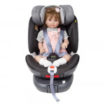 Η φωτογραφία δείχνει Στήριγμα κεφαλής παιδικού καθίσματος αυτοκινήτου, σχεδιασμένο για να κρατά το κεφάλι ενός παιδιού σε άνετη και ασφαλή θέση ενώ κάθεται, εμποδίζοντας το κεφάλι του να πέσει προς τα εμπρός κατά τη διάρκεια του ύπνου και εξασφαλίζοντας μια ασφαλέστερη και πιο άνετη διαδρομή.