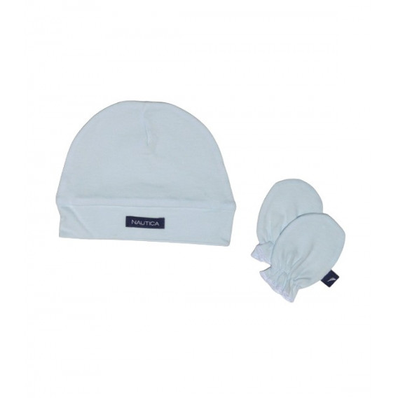 Η φωτογραφία δείχνει NAUTICA DES 18 ΣΕΤ ΣΚΟΥΦΑΚΙ & 2 ΓΑΝΤΑΚΙΑ ΣΙΕΛ.