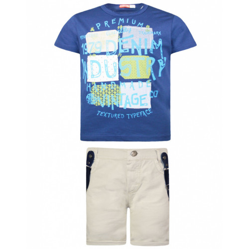 ENERGIERS ΠΑΙΔΙΚΟ ΣΕΤ T-SHIRT ΒΕΡΜΟΥΔΑ ΜΕ ΤΙΡΑΝΤΕΣ ΜΠΕΖ 12-221120-0