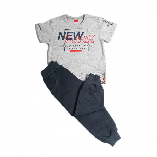 Joyce γκρι σετ μπλούζα παντελόνι για αγόρι 211357W