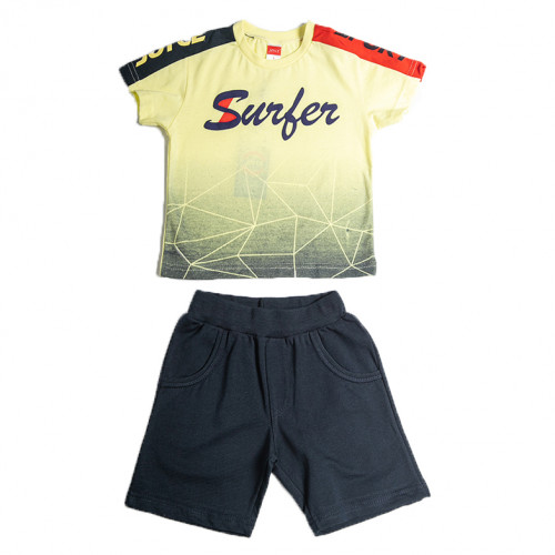 Joyce κίτρινο σετ μπλουζάκι βερμούδα για αγόρι 211360R