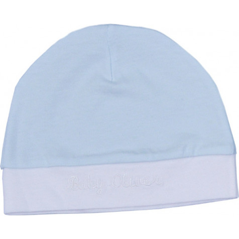 ΣΚΟΥΦΑΚΙ ΒΡΕΦΙΚΟ BABY OLIVER ΖΕΡΣΕΥ ΓΑΛΑΖΙΟ - ΛΕΥΚΟ 46-6751/11