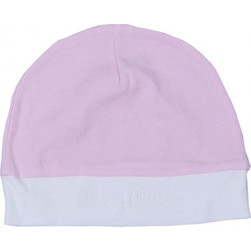 ΣΚΟΥΦΑΚΙ ΒΡΕΦΙΚΟ BABY OLIVER ΖΕΡΣΕΥ ΡΟΖ - ΛΕΥΚΟ 46-6751/12