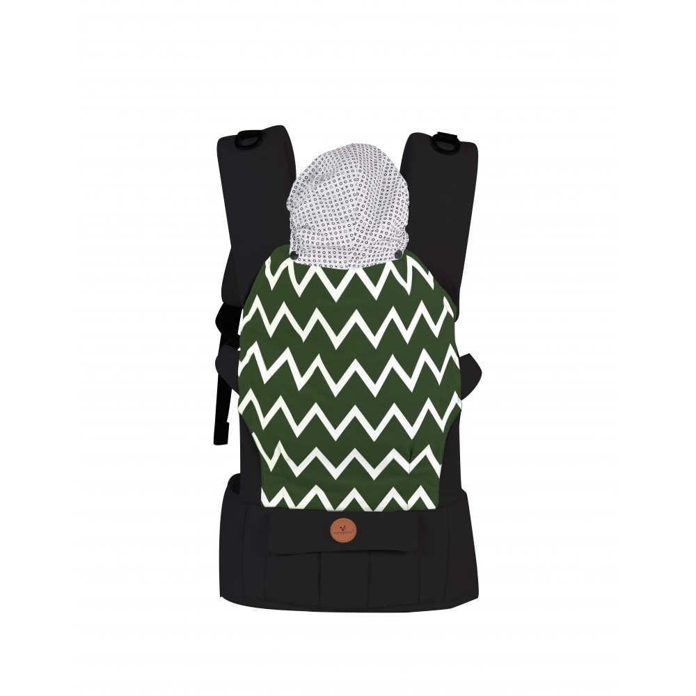 Εργονομικό μάρσιπο παρέχει μεταφορά σε  διαφορετικές θέσεις: μπροστά και το παιδί βλέπει τη μαμά, μπροστά και το παιδί κοιτάζει προς τα εμπρός και στην πλάτη.