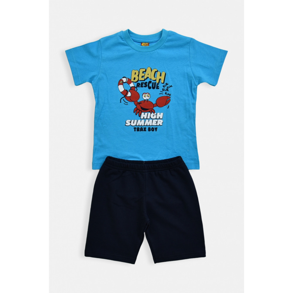 ΠΑΙΔΙΚΟ ΣΕΤ ΚΑΛΟΚΑΙΡΙΝΟ 2 ΤΕΜ TRAX T-SHIRT ΒΕΡΜΟΥΔΑ ΓΑΛΑΖΙΟ-ΜΠΛΕ 39440 ΣΕΤ