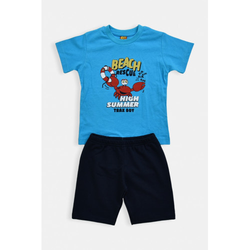 ΠΑΙΔΙΚΟ ΣΕΤ ΚΑΛΟΚΑΙΡΙΝΟ 2 ΤΕΜ TRAX T-SHIRT ΒΕΡΜΟΥΔΑ ΓΑΛΑΖΙΟ-ΜΠΛΕ 39440