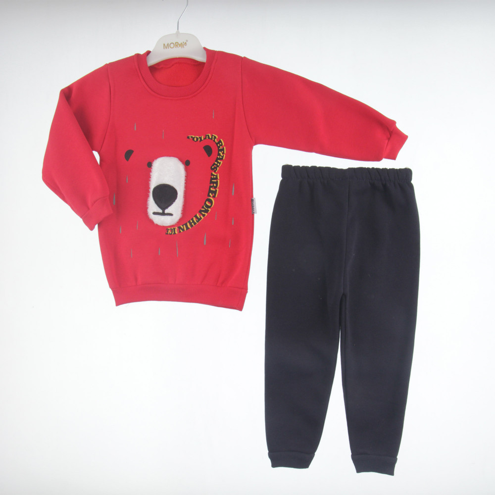 Η φωτογραφία δείχνει ΠΑΙΔΙΚΟ ΣΕΤ ΓΙΑ ΑΓΟΡΙΜπλούζα-φούτερ μακρυμάνικη με στρογγυλή λαιμόκοψη.