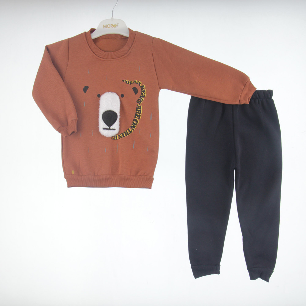 ΠΑΙΔΙΚΟ ΣΕΤ ΓΙΑ ΑΓΟΡΙΜπλούζα-φούτερ μακρυμάνικη με στρογγυλή λαιμόκοψη.