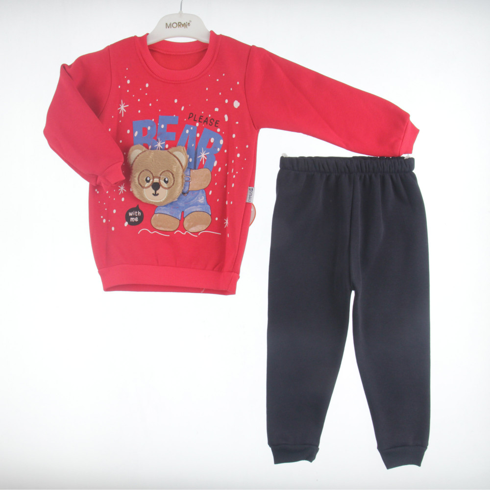 ΠΑΙΔΙΚΟ ΣΕΤ ΓΙΑ ΑΓΟΡΙΜπλούζα-φούτερ μακρυμάνικη με στρογγυλή λαιμόκοψη.