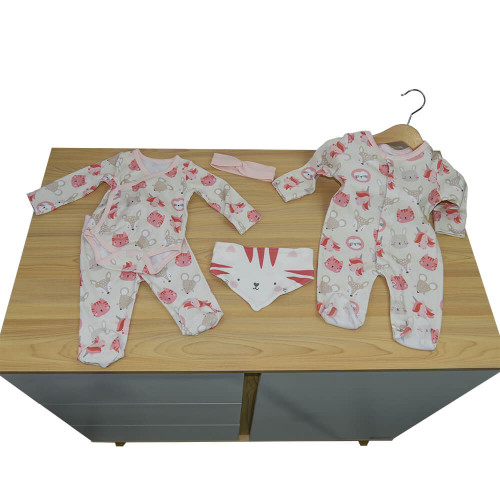 ΣΕΤ ΔΩΡΟΥ 5 ΤΕΜΑΧΙΩΝ BEBE STARS BUNNY 0-6M 3119
