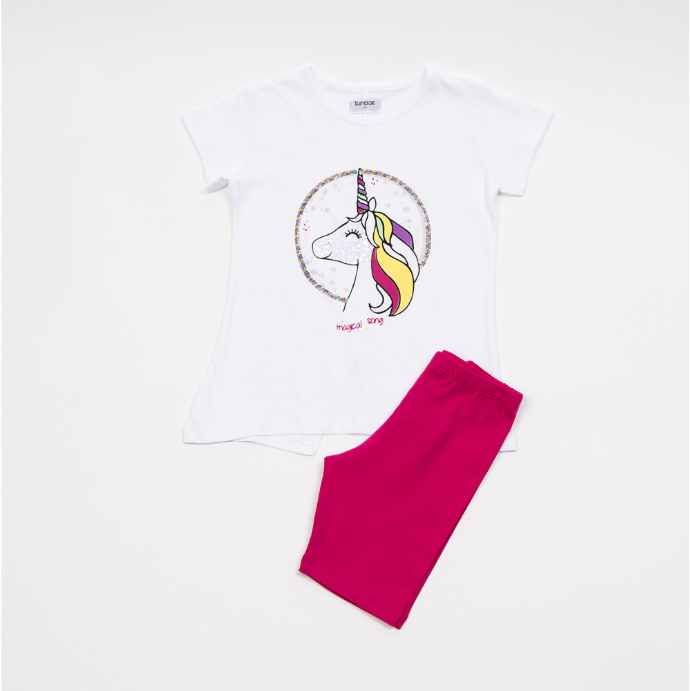 ΠΑΙΔΙΚΟ ΣΕΤ ΓΙΑ ΚΟΡΙΤΣΙ ΑΠΟ ΤΗΝ ΕΤΑΙΡΕΙΑ TRAXΠεριλαμβάνει :Μπλούζα με τύπωμαΠαντελόνιΣύνθεση: 100% Βαμβάκι-μπλούζα και 95% Βαμβάκι-5% Lycra-παντελόνιΕλληνικής κατασκευής