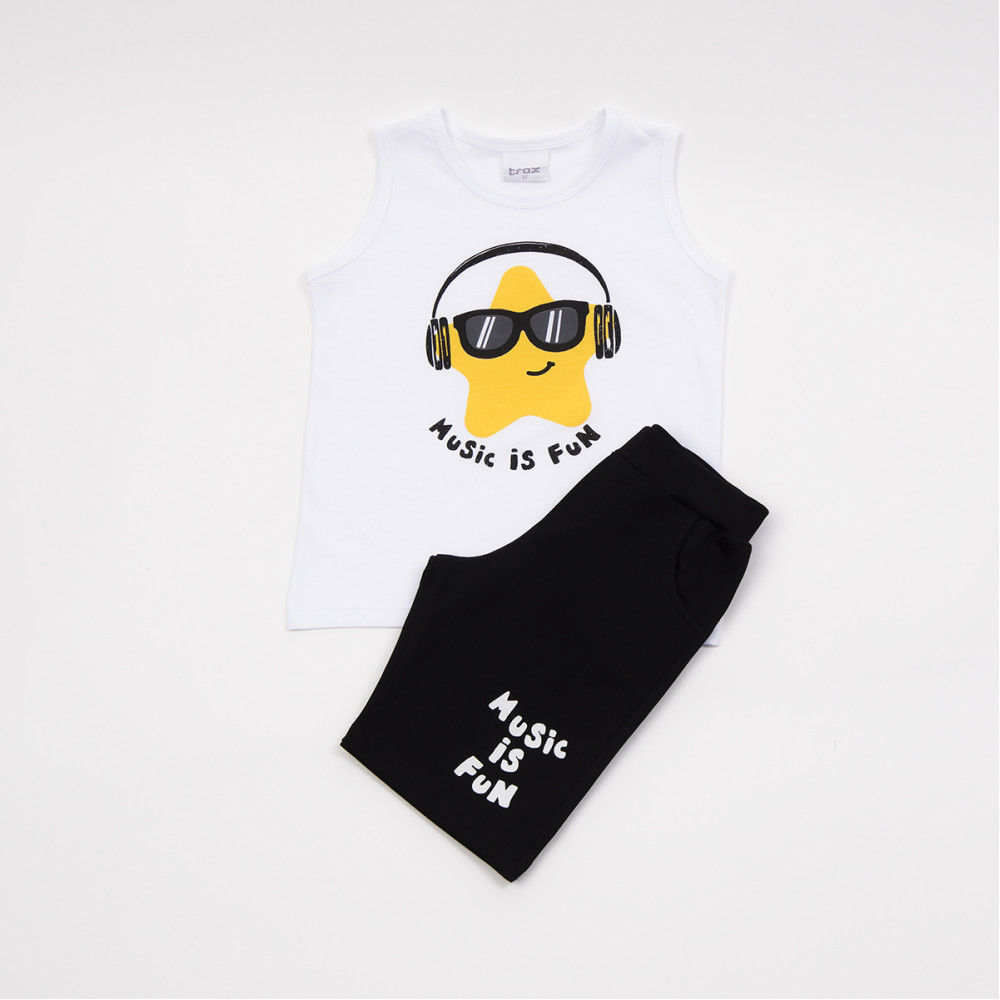 ΠΑΙΔΙΚΟ ΣΕΤ ΓΙΑ ΑΓΟΡΙ ΑΠΟ ΤΗΝ ΕΤΑΙΡΕΙΑ TRAXΠεριλαμβάνει :Μπλούζα με τύπωμαΠαντελόνιΣύνθεση: 100% Βαμβάκι-μπλούζα 100% Βαμβάκι-παντελόνιΕλληνικής κατασκευής