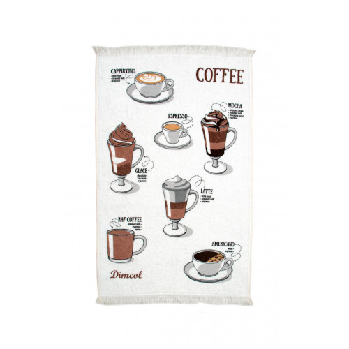 DIMcol ΠΕΤΣΕΤΑ ΚΟΥΖΙΝΑΣ  Cot. 40Χ60 Coffee 03 White 1231112705600376