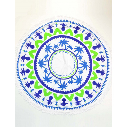 ΣΤΡΟΓΓΥΛΗ ΠΕΤΣΕΤΑ ΘΑΛΑΣΣΗΣ Φ140CM ΠΡΑΣΙΝΗ-ΜΠΛΕ 258150