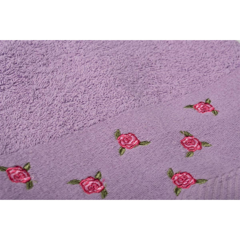 DIMCOL ΠΕΤΣΕΤΑ ΠΡΟΣΩΠΟΥ ΜΕ ΚΕΝΤΗΜΑ ΑΝΘΑΚΙ 450 GSM 50x90CM 100% COTTON ΜΩΒ.