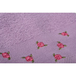 DIMCOL ΠΕΤΣΕΤΑ ΠΡΟΣΩΠΟΥ ΜΕ ΚΕΝΤΗΜΑ ΑΝΘΑΚΙ 450 GSM 50x90CM 100% COTTON ΜΩΒ.