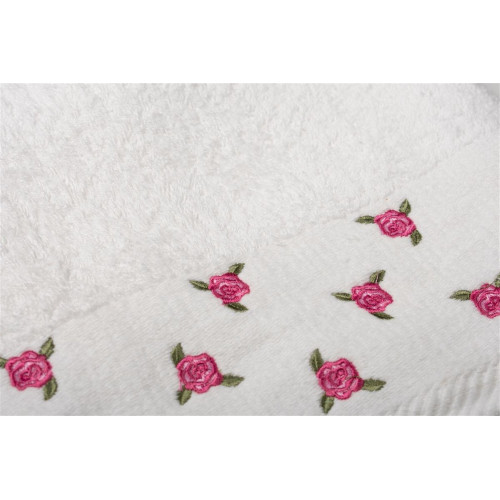 DIMCOL ΠΕΤΣΕΤΕΣ ΣΕΤ 3 ΤΕΜ ΜΕ ΚΕΝΤΗΜΑ ΑΝΘΑΚΙ 450 GSM 30X50, 50X90, 70X140CM 100% COTTON ΛΕΥΚΟ 133140963001