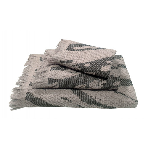 Πετσέτα Le Blanc Πεννιέ Ζακάρ 525gr/m2 NAXOS Grey Χειρός 30×50