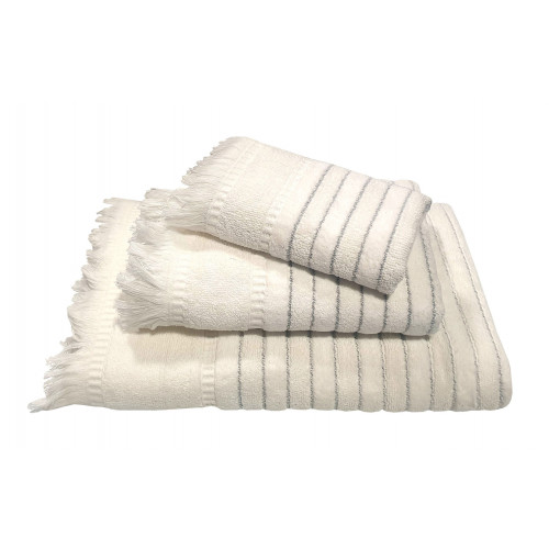 Πετσέτα Le Blanc Πεννιέ Ζακάρ 550gr/m2 PAROS White Σώματος 70×140