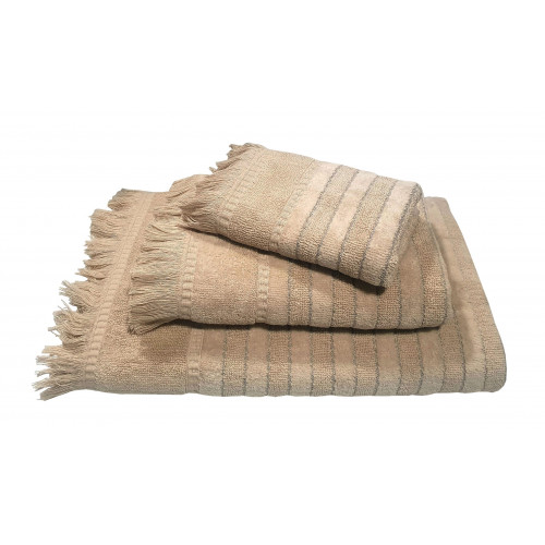 Πετσέτα Le Blanc Πεννιέ Ζακάρ 550gr/m2 PAROS Beige Σώματος 70×140