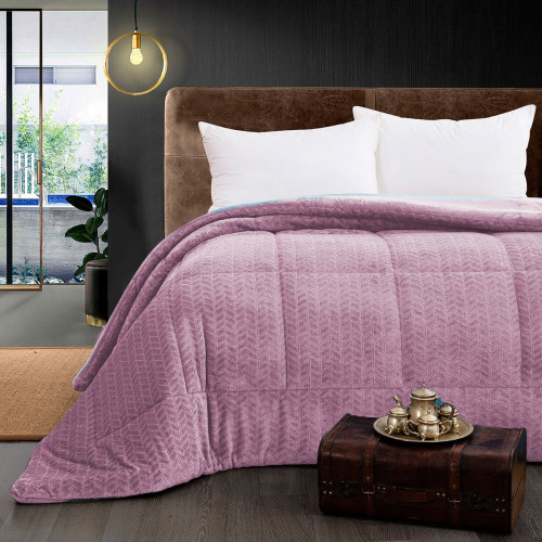 Κουβερτοπάπλωμα υπέρδιπλο Art 11060-pink 220×240 ΡΟΖ Beauty Home
