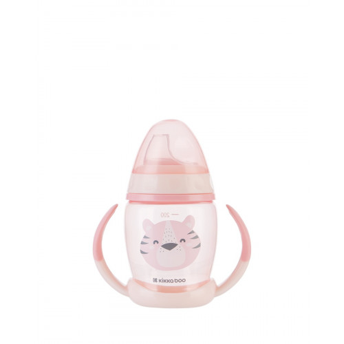 KIKKA BOO ΒΡΕΦΙΚΟ ΚΥΠΕΛΛΟ ΜΕ ΣΤΟΜΙΟ ΣΙΛΙΚΟΝΗΣ 200ML HAPPY FACE PINK 31302030070