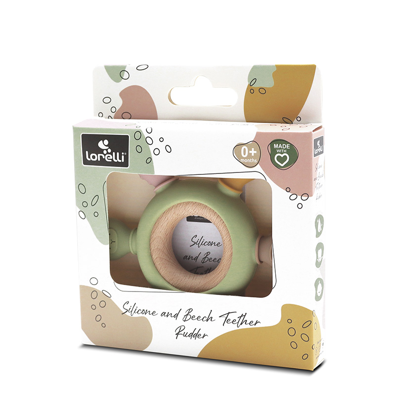 Μασητικό οδοντοφυίας κατασκευασμένο απο σιλικόνη και ξύλο οξιάς.